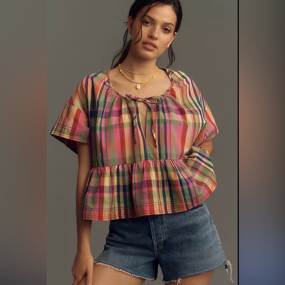 The Tavi Blouse by Pilcro: Babydoll Edition, Anthropologie, Medium